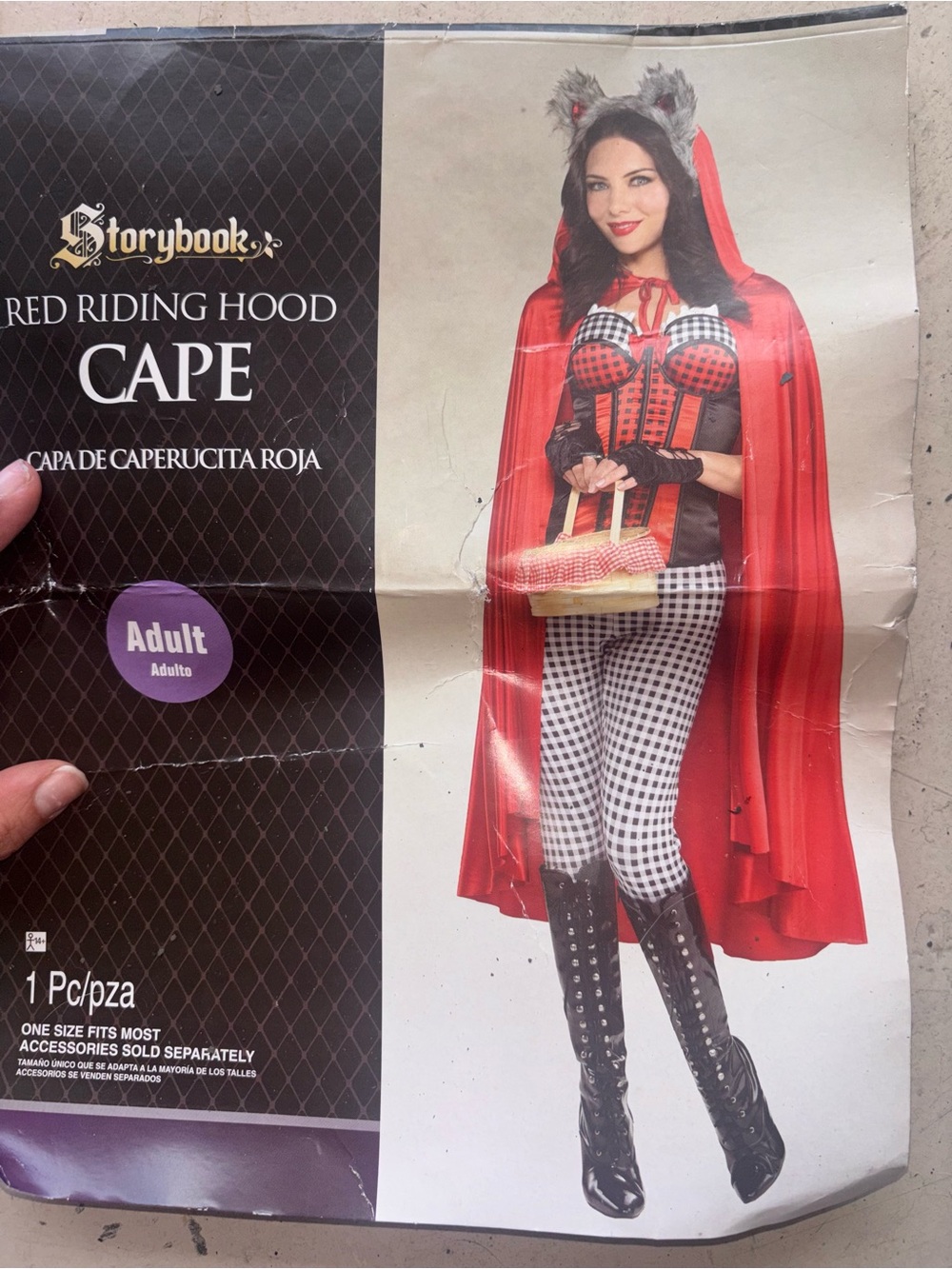 Storybook Red Riding Hood Cape Halloween Costume Cloak